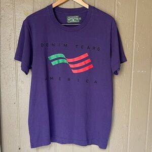 Denim Tears Men’s Short Sleeve Graphic Tee — Purple